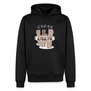 Cool alpagas Apocalypse drôle Fun dire - Sweat à capuche Premium bio Homme - noir - Devant - Nico (187cm)