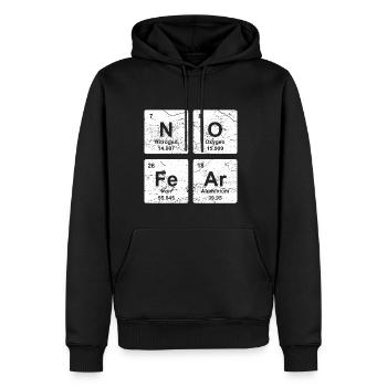 No Fear éléments chimiques cadeau chemise chimie - Sweat à capuche Premium bio Homme - noir - Devant - Nico (187cm)