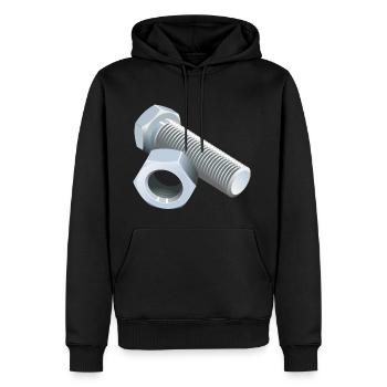 screw - Men’s Premium Organic Hoodie - black - Front - Nico (187cm)