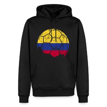Colombie Ballon de football Football - Sweat à capuche Premium bio Homme - noir - Devant - Nico (187cm)