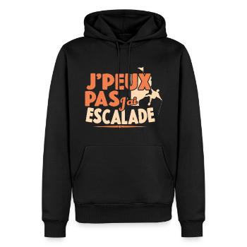 Je Peux Pas J'ai Escalade Cadeau Grimpeur Montagne - Sweat à capuche Premium bio Homme - noir - Devant - Nico (187cm)