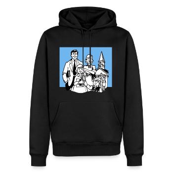 dieu dieu mariage église bible bible église de mariage - Sweat à capuche Premium bio Homme - noir - Devant - Nico (187cm)
