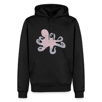 ARCTIC OCTOPUS - Männer Premium Bio Hoodie - Schwarz - Vorne - Nico (187cm)