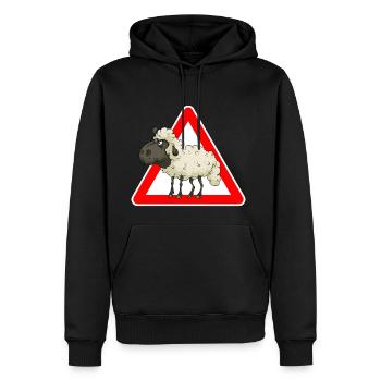 Schaf - Männer Premium Bio Hoodie - Schwarz - Vorne - Nico (187cm)