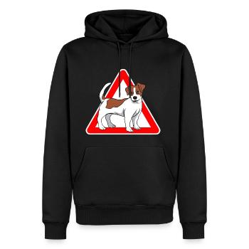 chien Jack Russell Terrier - Sweat à capuche Premium bio Homme - noir - Devant - Nico (187cm)