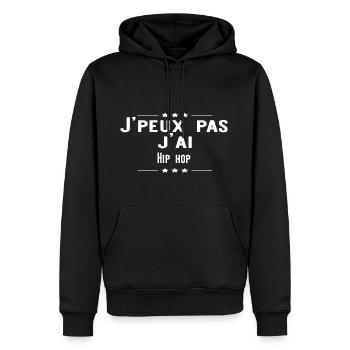 J'peux pas j'ai Hip hop cadeau noel - Sweat à capuche Premium bio Homme - noir - Devant - Nico (187cm)