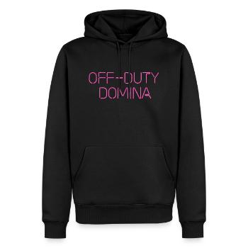 Dominatrice en congé - Sweat à capuche Premium bio Homme - noir - Devant - Nico (187cm)