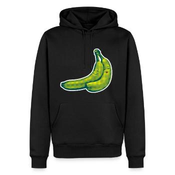 BANANA LOVE - Men’s Premium Organic Hoodie - black - Front - Nico (187cm)