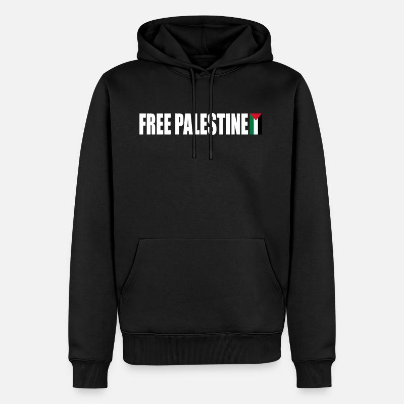 Free palestine - Sweat à capuche Premium bio Homme - noir