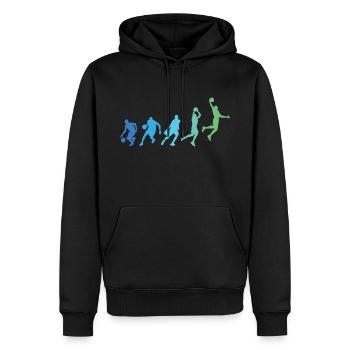 Basketball Player Dunking Basketball Player Sequence - Men’s Premium Organic Hoodie - black - Front - Nico (187cm)