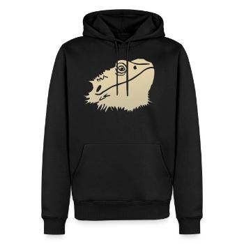 Bartagame Bearded Dragon - Männer Premium Bio Hoodie - Schwarz - Vorne - Nico (187cm)