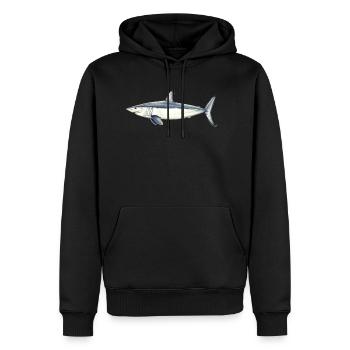 Shark Mako Marrajo - mako shark - requin - Men’s Premium Organic Hoodie - black - Front - Nico (187cm)