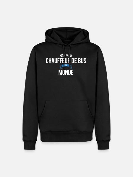 Meilleur Chauffeur de bus du monde homme - Sweat à capuche Premium bio Homme - noir