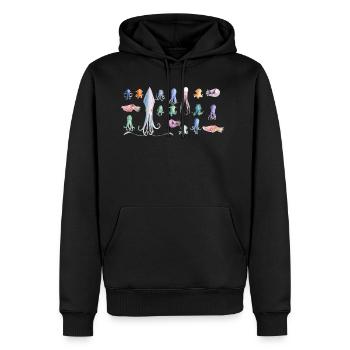 Oktopus rapport - Männer Premium Bio Hoodie - Schwarz - Vorne - Nico (187cm)