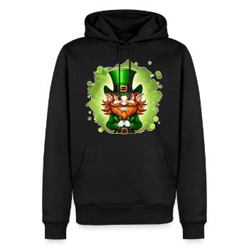 Saint Patricks Day Irish Kobold Leprechaun Wichtel - Männer Premium Bio Hoodie - Schwarz - Vorne - Nico (187cm)