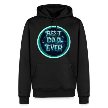 BEST DAD EVER - Männer Premium Bio Hoodie - Schwarz - Vorne - Nico (187cm)