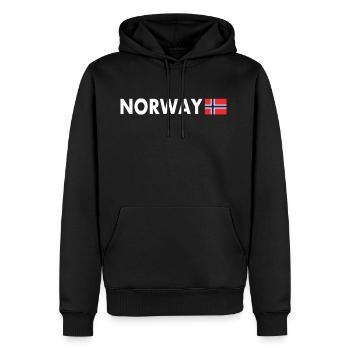 Norwegen flagge - Männer Premium Bio Hoodie - Schwarz - Vorne - Nico (187cm)