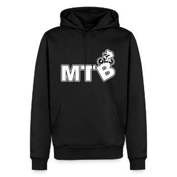 VTT, VTT, VTT VTT, - Sweat à capuche Premium bio Homme - noir - Devant - Nico (187cm)