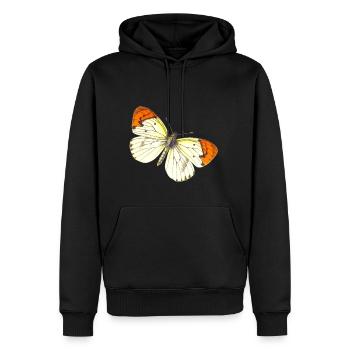 papillon - Sweat à capuche Premium bio Homme - noir - Devant - Nico (187cm)