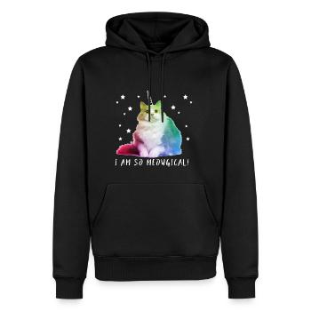 Katze Einhorn Meowgical Süße Katze Geschenk bunt - Männer Premium Bio Hoodie - Schwarz - Vorne - Nico (187cm)