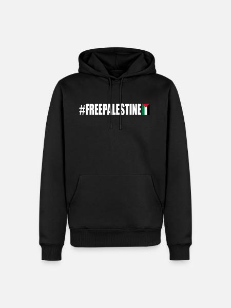 Free palestine - Sweat à capuche Premium bio Homme - noir