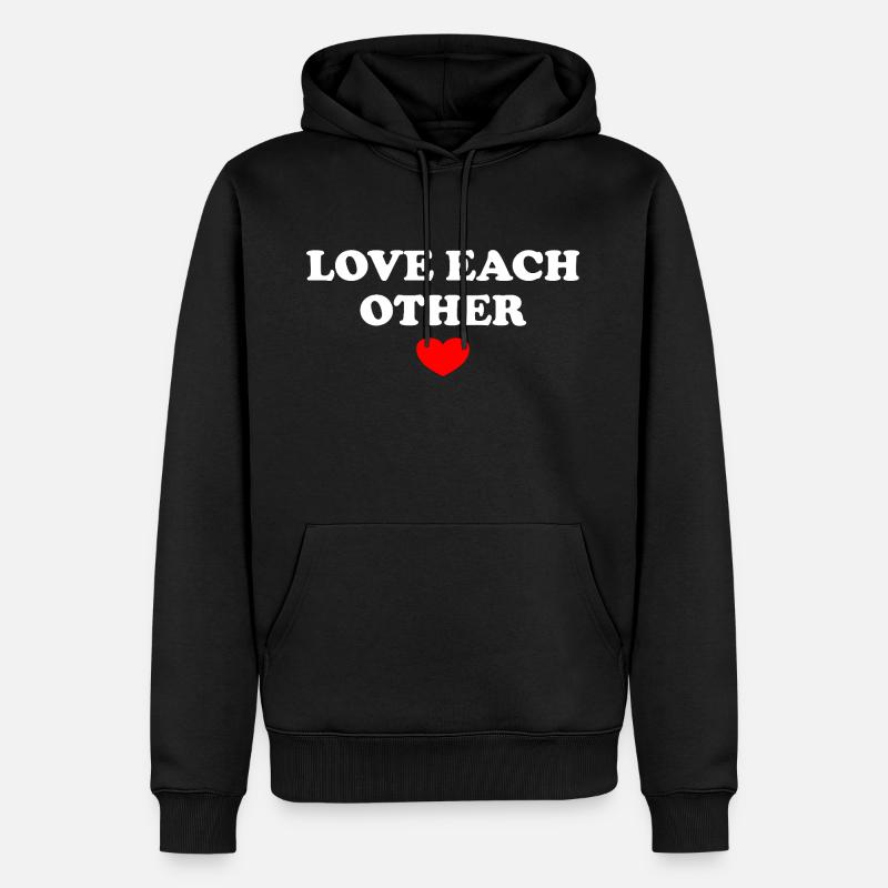 Aimez-vous les uns les autres - Sweat à capuche Premium bio Homme - noir