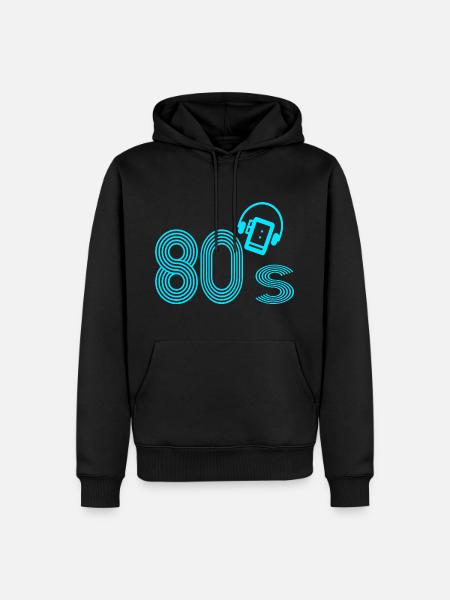 80's - Men’s Premium Organic Hoodie - black