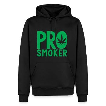 Marihuana Hanf Kiffer kiffen Cannabis Geschenk - Männer Premium Bio Hoodie - Schwarz - Vorne - Nico (187cm)