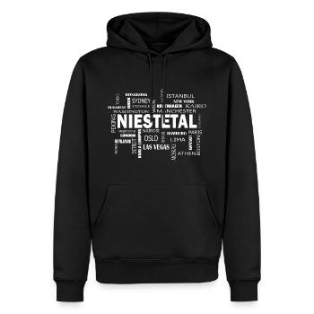 Niestetal Kassel Nordhessen Meine Hauptstadt Dorf - Männer Premium Bio Hoodie - Schwarz - Vorne - Nico (187cm)