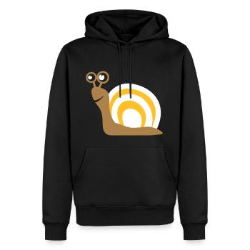 Schnecke Geschenk - Männer Premium Bio Hoodie - Schwarz - Vorne - Nico (187cm)