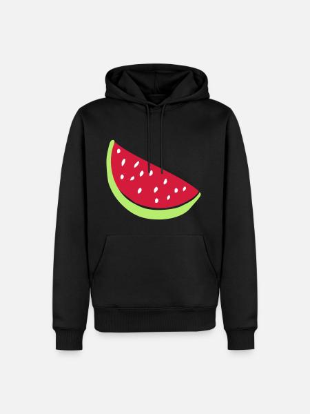 melon - Sweat à capuche Premium bio Homme - noir