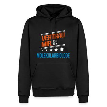 Molekularbiologe Beruf Geschenk - Männer Premium Bio Hoodie - Schwarz - Vorne - Nico (187cm)