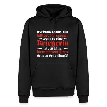 Wikinger Kriegerin Germane Prinzessin Geschenk - Männer Premium Bio Hoodie - Schwarz - Vorne - Nico (187cm)