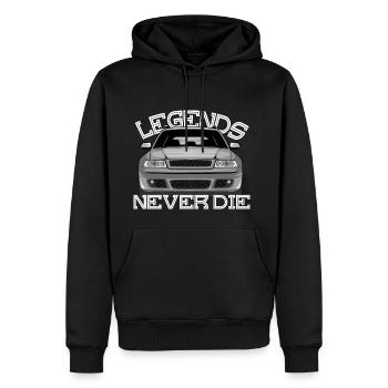 RS4 B5 legends never die - Men’s Premium Organic Hoodie - black - Front - Nico (187cm)