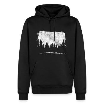 Nature Montagnes amoureux de la nature Camping cadeau - Sweat à capuche Premium bio Homme - noir - Devant - Nico (187cm)