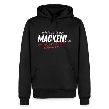 Ich habe keine Macken! Das sind special Effects! - Männer Premium Bio Hoodie - Schwarz - Vorne - Nico (187cm)