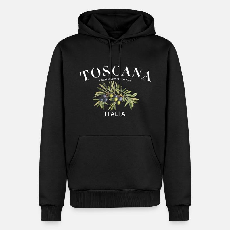 Toscane Italie Huile d’olive - Sweat à capuche Premium bio Homme - noir