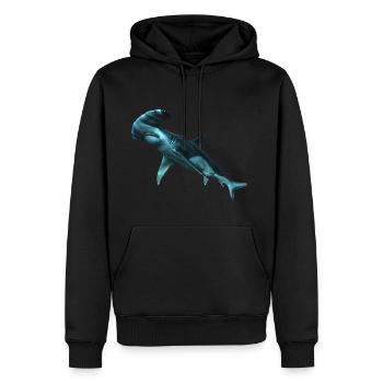 Haie - Männer Premium Bio Hoodie - Schwarz - Vorne - Nico (187cm)