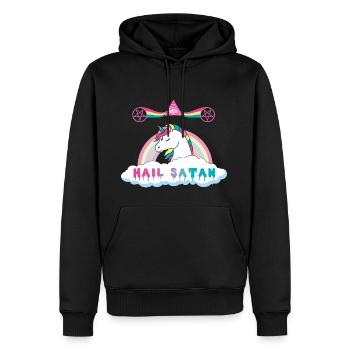 Hagel Satan Einhorn - Männer Premium Bio Hoodie - Schwarz - Vorne - Nico (187cm)