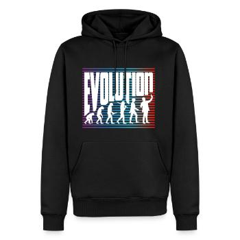 évolution - Sweat à capuche Premium bio Homme - noir - Devant - Nico (187cm)