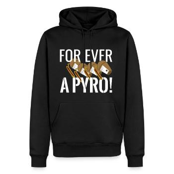 Pour toujours un pyro - Sweat à capuche Premium bio Homme - noir - Devant - Nico (187cm)