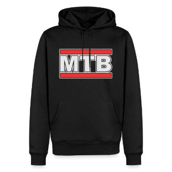 MTB Mountainbike #MTB - Männer Premium Bio Hoodie - Schwarz - Vorne - Nico (187cm)