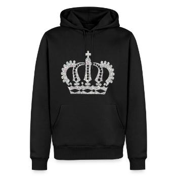 krone crown koenig king castle schloss tower burg2 - Männer Premium Bio Hoodie - Schwarz - Vorne - Nico (187cm)
