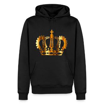 krone crown koenig king castle schloss tower burg2 - Männer Premium Bio Hoodie - Schwarz - Vorne - Nico (187cm)
