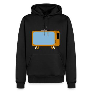 monitor television fernseher tv flatscreen compute - Männer Premium Bio Hoodie - Schwarz - Vorne - Nico (187cm)