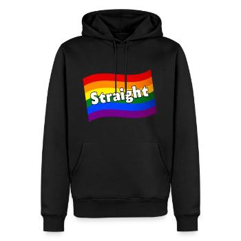 Gay Ally Straight Ally LGBTQ Ally drapeau arc-en-ciel - Sweat à capuche Premium bio Homme - noir - Devant - Nico (187cm)