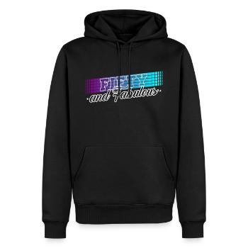 50e anniversaire cadeau d’anniversaire disant 50 ans - Sweat à capuche Premium bio Homme - noir - Devant - Nico (187cm)
