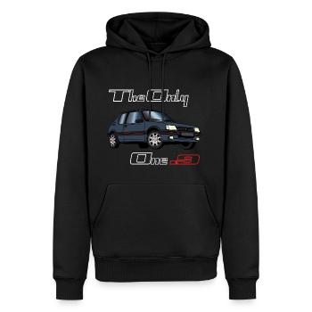 205 1,9 1991 1992 1993 Gris Graphite - Sweat à capuche Premium bio Homme - noir - Devant - Nico (187cm)