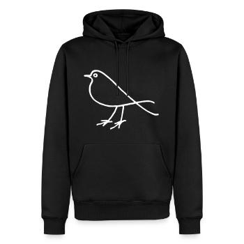 oiseau - Sweat à capuche Premium bio Homme - noir - Devant - Nico (187cm)