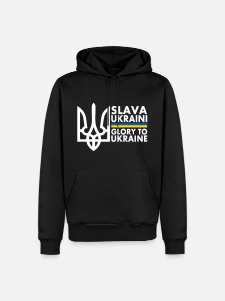 Slava ukraini - Men’s Premium Organic Hoodie - black